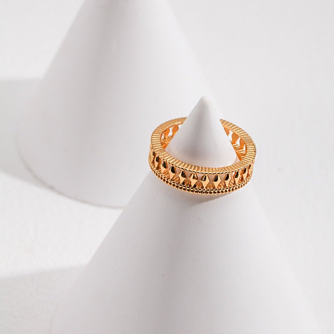 Multi - Layered Italian Palace Inspired Hollow Open Ring - floysun