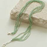 Multi - Layered Mini Aventurine Beaded Necklace - floysun