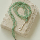 Multi - Layered Mini Aventurine Beaded Necklace - floysun