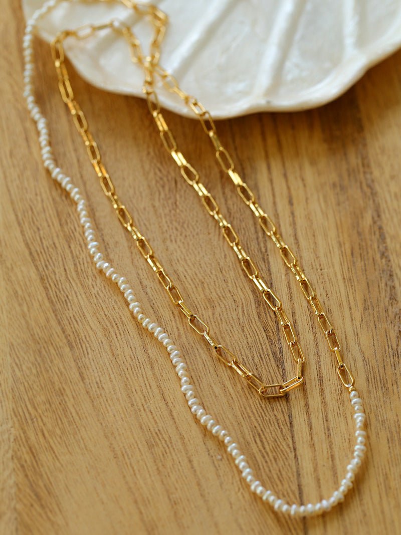 Multi - style Chain and Pearl Stacking Necklace - floysun