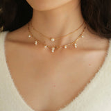 Multi - style Chain and Pearl Stacking Necklace - floysun