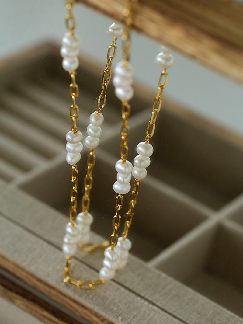 Multi - style Chain and Pearl Stacking Necklace - floysun