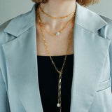 Multi - style Chain and Pearl Stacking Necklace - floysun