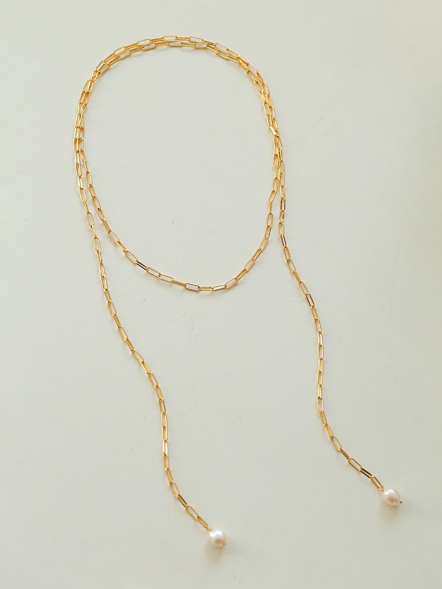 Multi - style Chain and Pearl Stacking Necklace - floysun