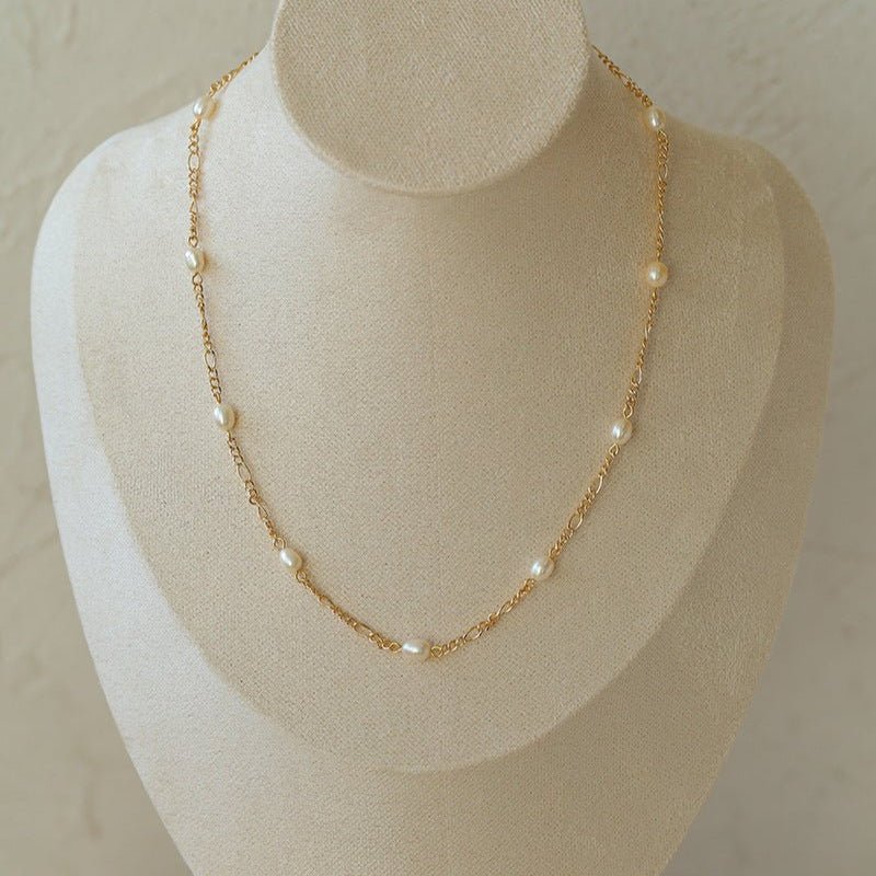 Multi - style Chain and Pearl Stacking Necklace - floysun