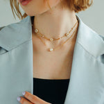 Multi - style Chain and Pearl Stacking Necklace - floysun