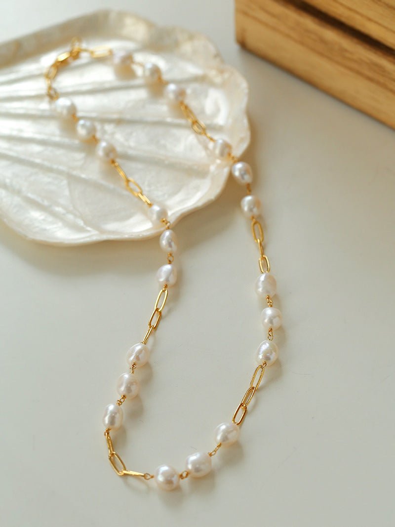 Multi - style Chain and Pearl Stacking Necklace - floysun