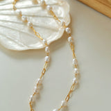 Multi - style Chain and Pearl Stacking Necklace - floysun