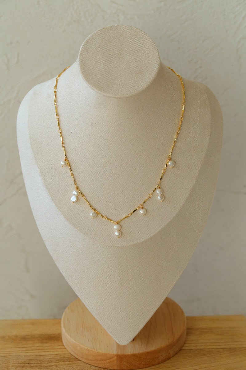 Multi - style Chain and Pearl Stacking Necklace - floysun