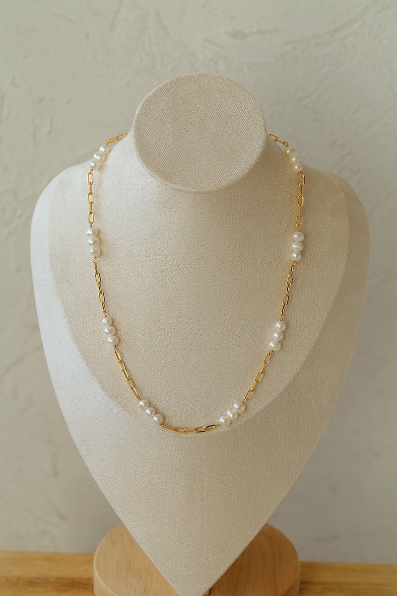 Multi - style Chain and Pearl Stacking Necklace - floysun