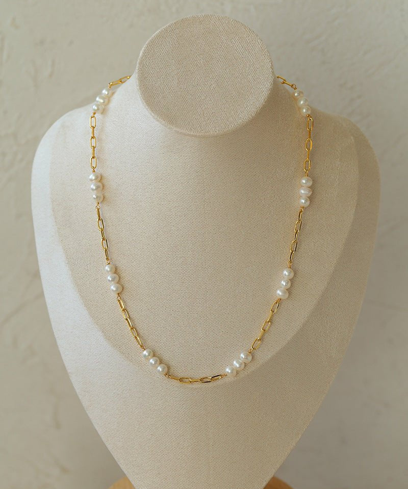 Multi - style Chain and Pearl Stacking Necklace - floysun