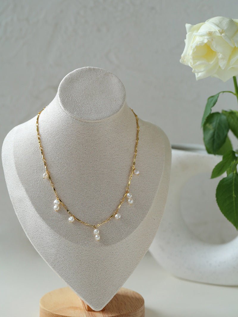 Multi - style Chain and Pearl Stacking Necklace - floysun