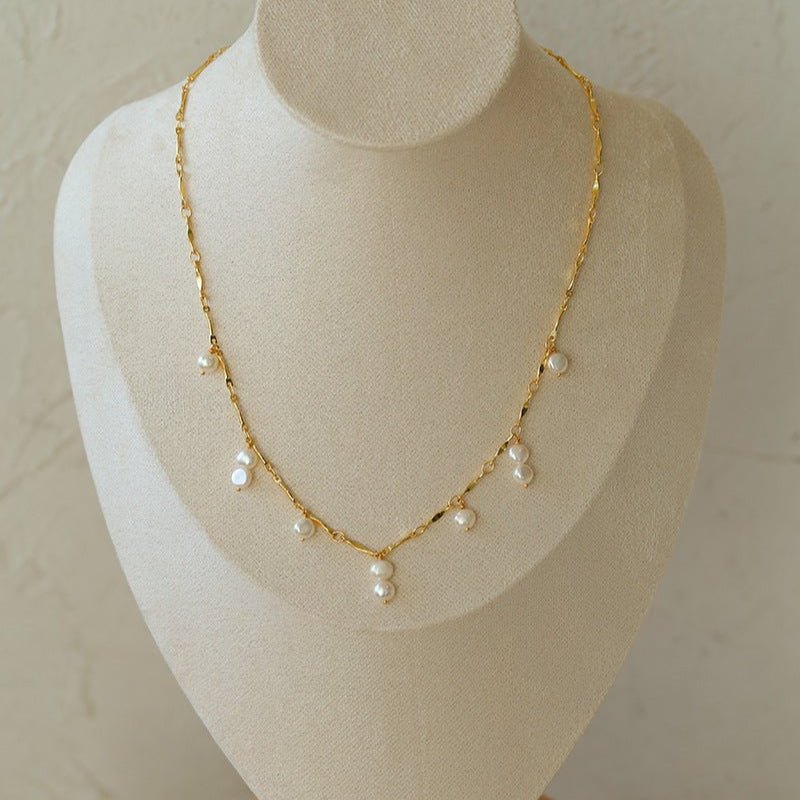 Multi - style Chain and Pearl Stacking Necklace - floysun