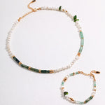 Multielement Gemstone and Pearl Beaded Necklace - floysun