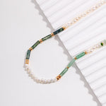 Multielement Gemstone and Pearl Beaded Necklace - floysun