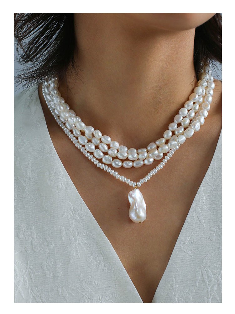 Multilayer Steamed Bun Pearl Necklaces - floysun