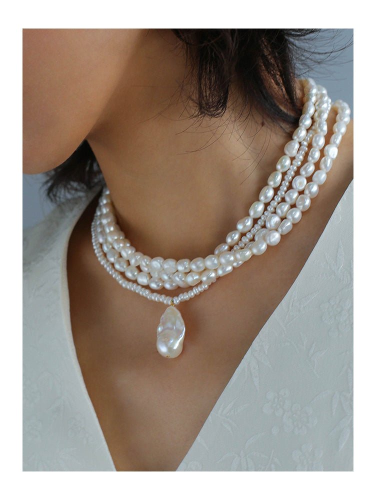 Multilayer Steamed Bun Pearl Necklaces - floysun