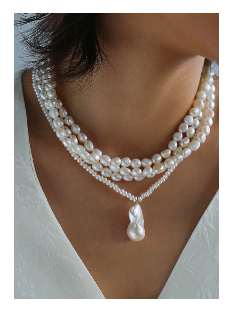 Multilayer Steamed Bun Pearl Necklaces - floysun