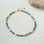 Multiple Irregular Colored Agates Jade Necklace - Green - floysun