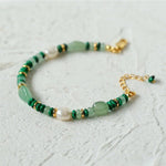 Multiple Irregular Colored Agates Jade Necklace - Green - floysun