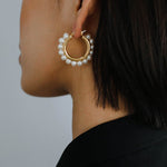 Natural Freshwater Pearl Hoop Earrings - floysun