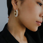 Natural Freshwater Pearl Hoop Earrings - floysun