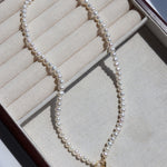 Natural Freshwater Pearl Zircon OT Buckle Necklace - floysun