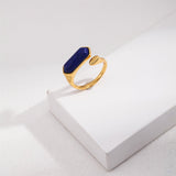 Natural Lapis Lazuli Open Ring - floysun