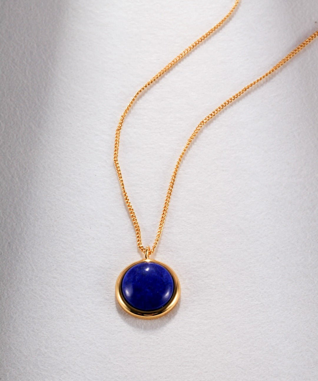 Natural Lapis Lazuli Stone Round Necklace - floysun