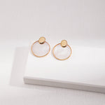 Natural Mother of Pearl Coin - Shaped Vintage Earrings - floysun