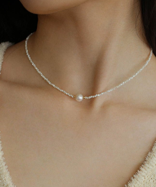 Natural Pearl Shell Passepartout Necklace - floysun