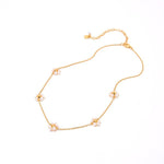 Natural Pearl Woven Floral Chain Necklace - floysun