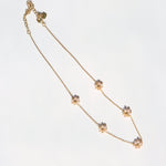 Natural Pearl Woven Floral Chain Necklace - floysun