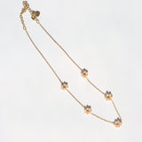 Natural Pearl Woven Floral Chain Necklace - floysun