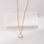 Natural Pearls Inlaid Gold Edge Necklaces - floysun