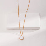 Natural Pearls Inlaid Gold Edge Necklaces - floysun