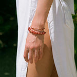 Natural Red Onyx Beaded Bracelet - floysun