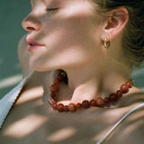 Natural Red Onyx Beaded Necklace - floysun