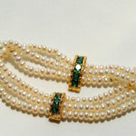 Natural Seed Pearl Multi - layer Emerald Necklace Choker - floysun