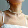 Natural Seed Pearl Multi - layer Emerald Necklace Choker - floysun