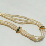 Natural Seed Pearl Multi - layer Emerald Necklace Choker - floysun