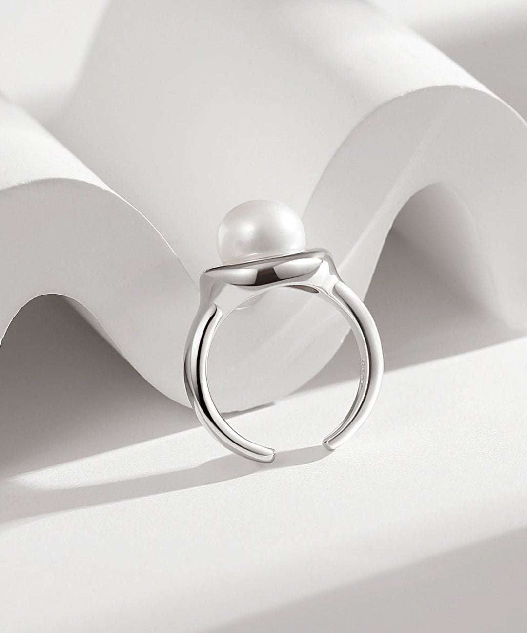 Natural Single Pearl Sterling Silver Rings - floysun