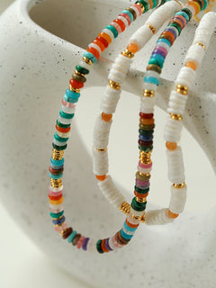 Natural Stone Colorful Beaded Necklace - floysun