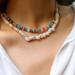 Natural Stone Colorful Beaded Necklace - floysun