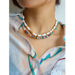 Natural Stone Colorful Beaded Necklace - floysun