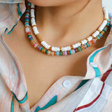 Natural Stone Colorful Beaded Necklace - floysun