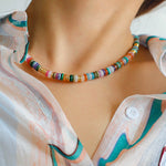 Natural Stone Colorful Beaded Necklace - floysun