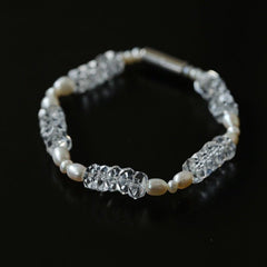 Natural White Crystal Abacus Bead Bracelet - floysun