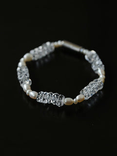 Natural White Crystal Abacus Bead Bracelet - floysun