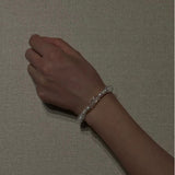 Natural White Crystal Abacus Bead Bracelet - floysun